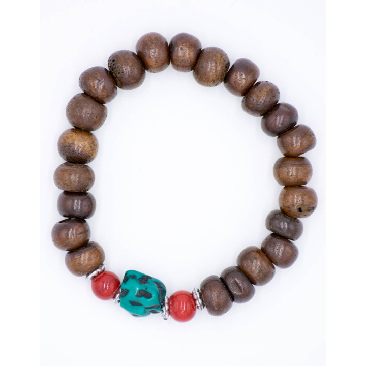 SPU00139 - Bracciale in osso marrone