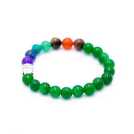 SPU0020K - Bracelet Pierres Jaspe Vert