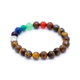 SPU0020T - Bracciale con pietre occhio di tigre
