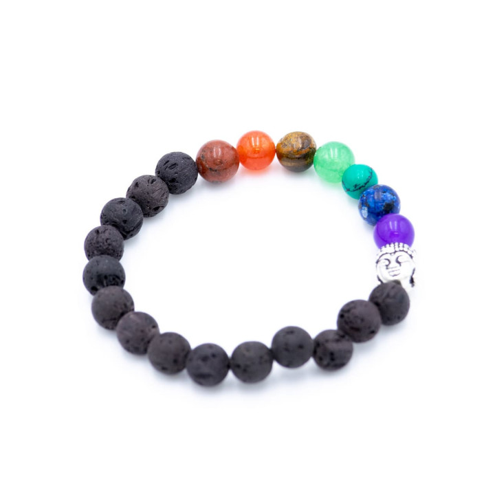 SPU0020V - Pulsera Piedras Roca Volcanica