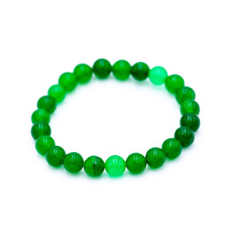 SPU0021G - Bracciale elastico in giada verde