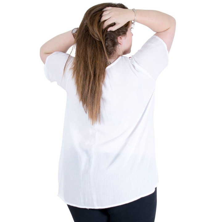 TG0607A - Blusa com Bordado e Pompons
