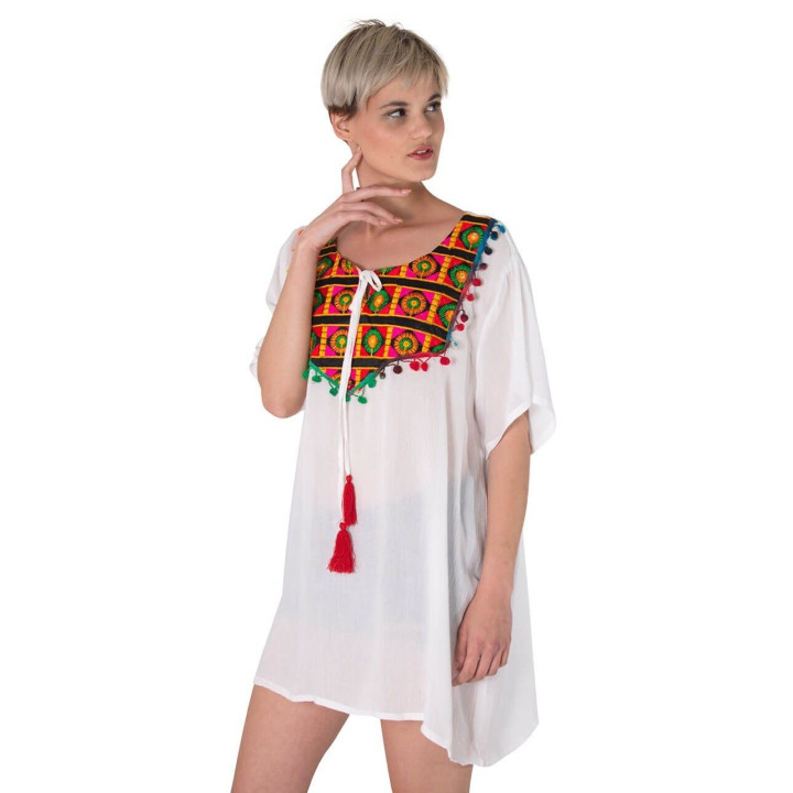 TM0607A - Blusa Blanca con Detalle