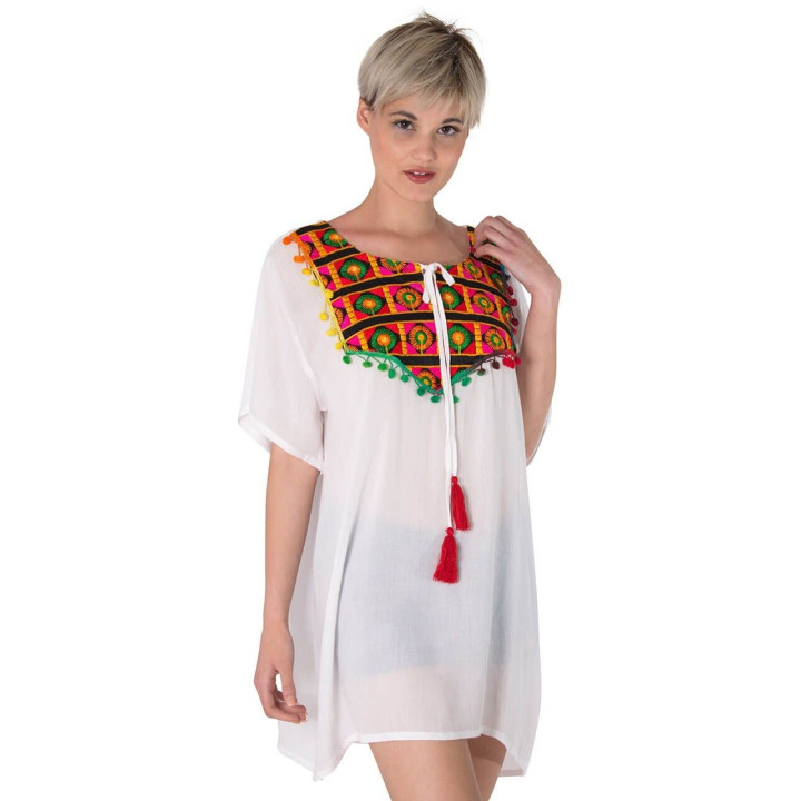 TM0607A - Blusa Blanca con Detalle