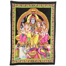 TTD0108 - Tapiz Familia Dios Shiva