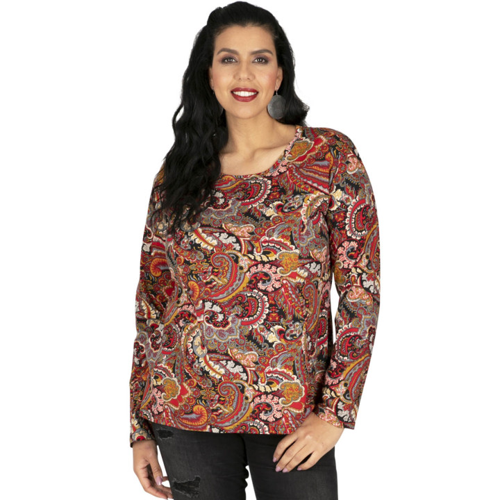 TUP6029G - Kurzes mehrfarbiges T-Shirt