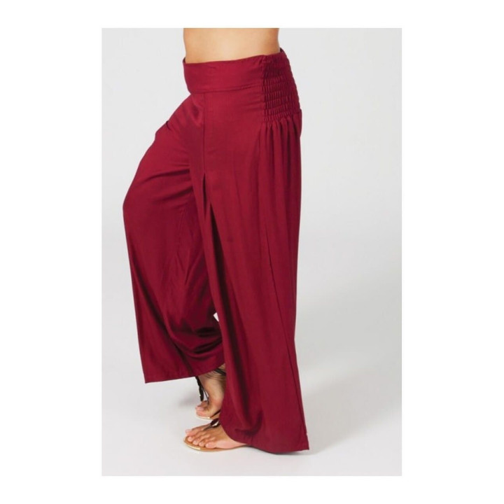 GPA0001 - Pantalón recto tallas grandes en negro o burdeos | Kimago