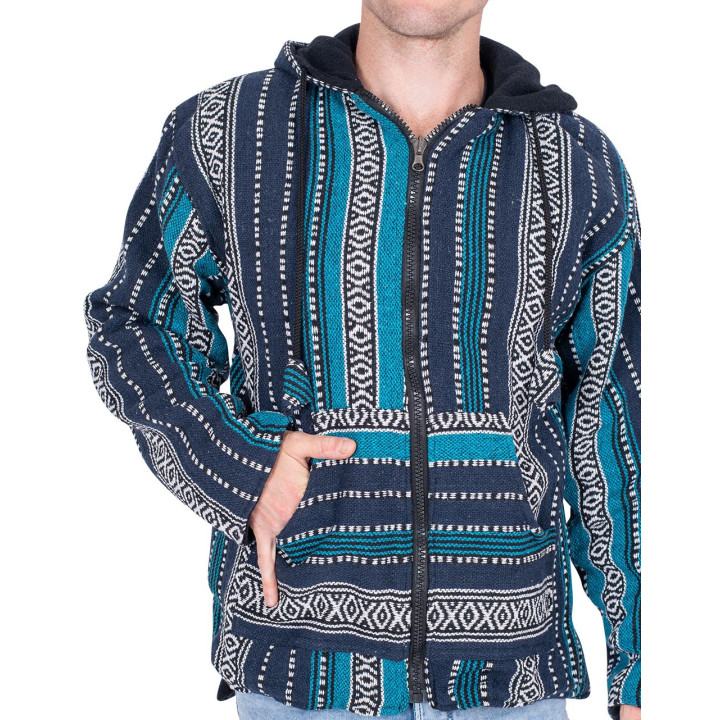 HSU0008 – Kimago Hippie-Jacke mit Fleecefutter und Kapuze