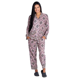 KM0821A - Kimago Seidenpyjama mit Jacke und Hose