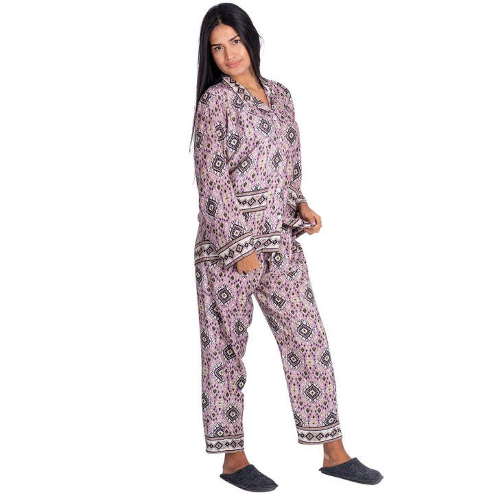 KM0821A - Kimago Seidenpyjama mit Jacke und Hose