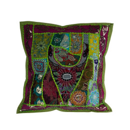 RCJ00026 - Capa de Almofada Artesanal Verde Kimago