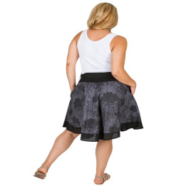 JUP0034B - Gray and Black Skirt