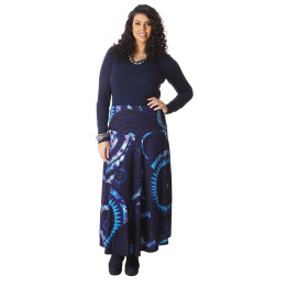 JUP6000A - Long Blue Skirt