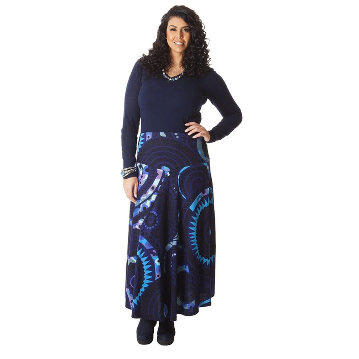 JUP6000A - Falda Larga Azul