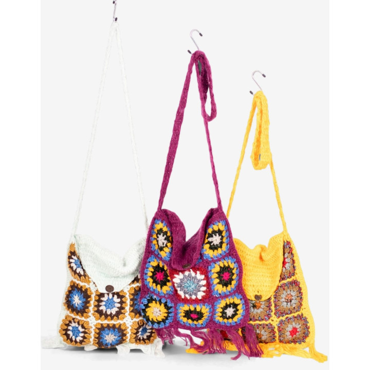 BBA0017 - Unique Indian Handcrafted Crossbody Bag: Ethnic Fashion Expression with Colorful Details