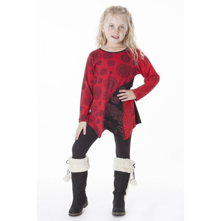 KIDTS301 - Red Spiked T-Shirt
