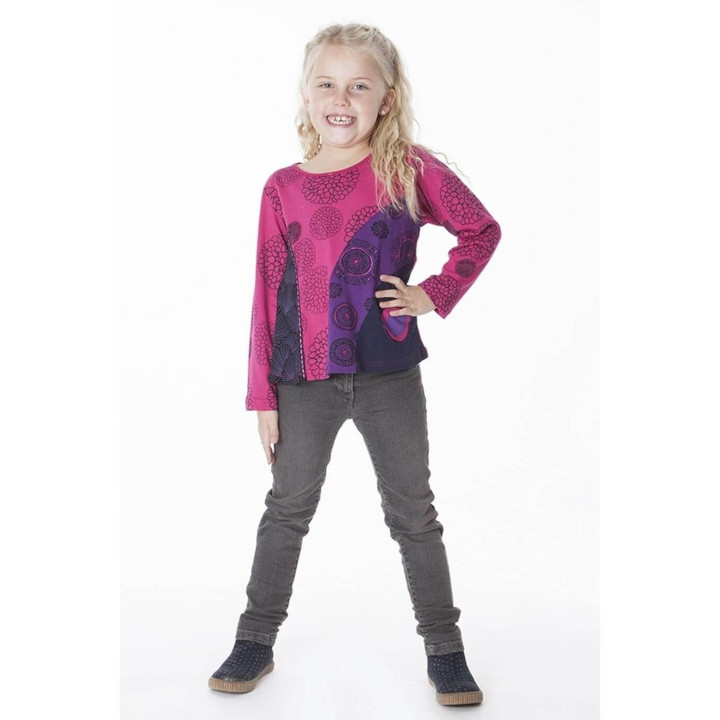 KIDTS304 - T-shirt rosa da bambina