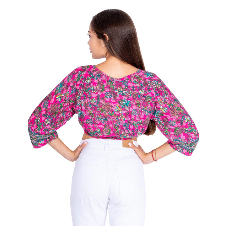 KM0002C – Rosa, kurze Bluse