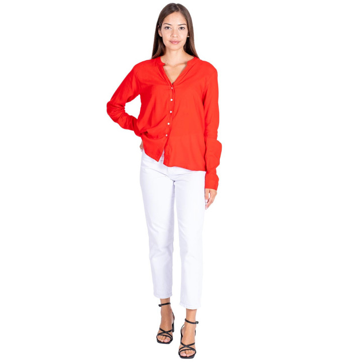 KM0003A - Camicia Rossa con Bottoni