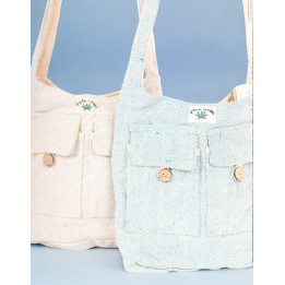 BBA0021 - Hippie Hemp Crossbody Bag: Authentic Indian Craftsmanship with Ample Space