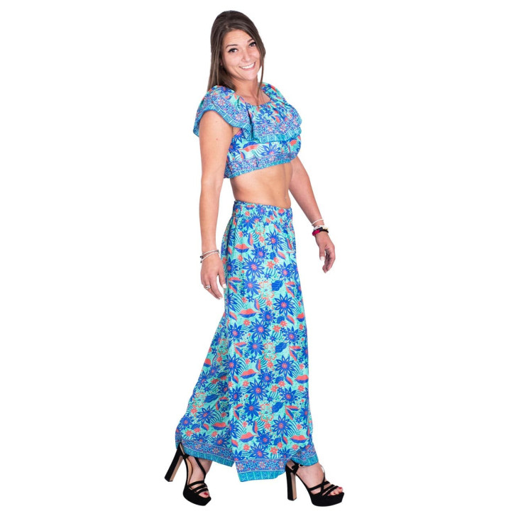 KM0005C - Crop Top com babados