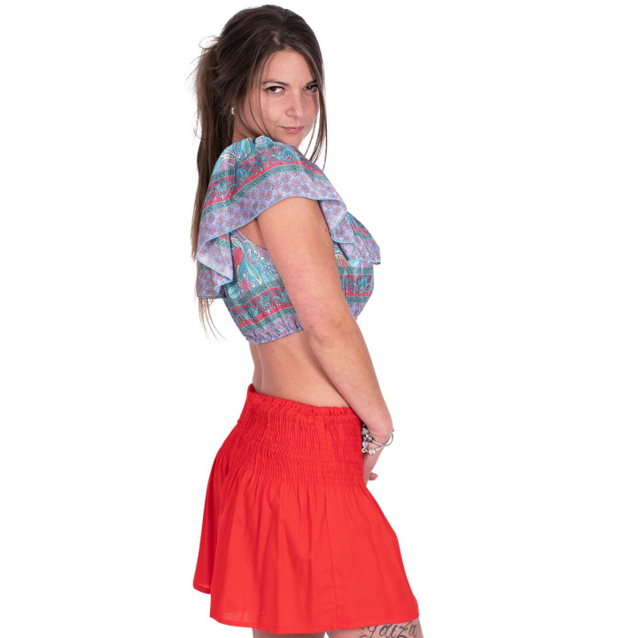 KM0005D - Crop Top com babados