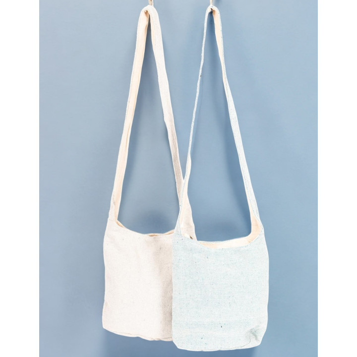 BBA0021 - Hippie Hemp Crossbody Bag: Authentic Indian Craftsmanship with Ample Space
