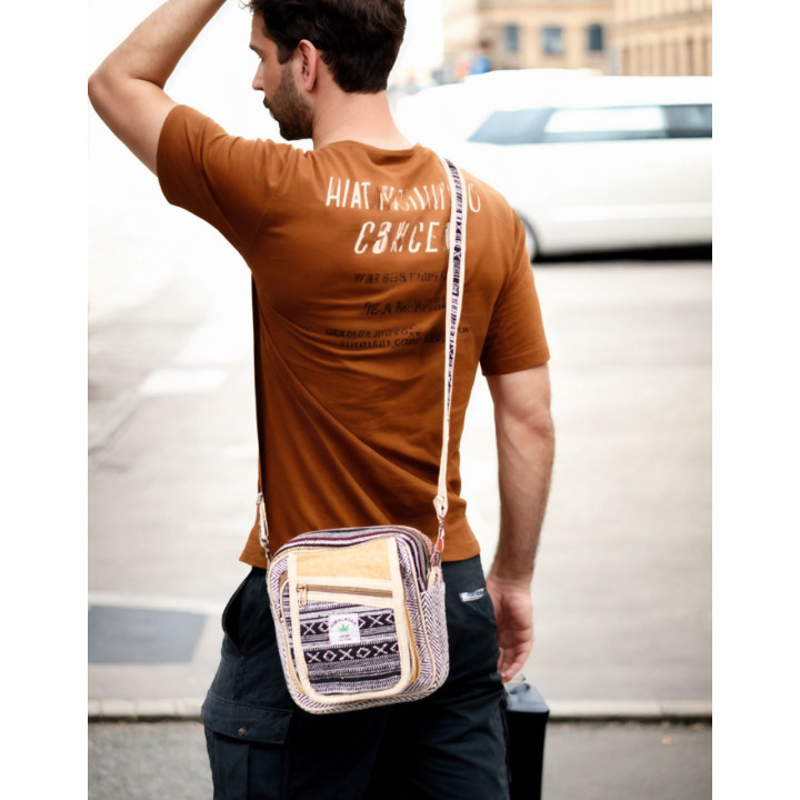 BBA0022 - Unisex Hemp Shoulder Bag